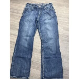 BKE Tyler Bootcut Jeans Men's 32 X34 Medium Wash Distressed Denim